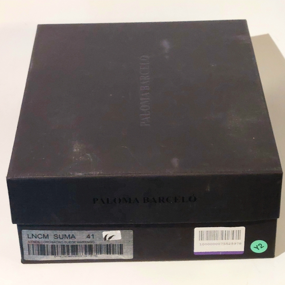 Paloma Barcelo grey microsuede espadrille flatform slingback sandals, EU41, new - Picture 14 of 15